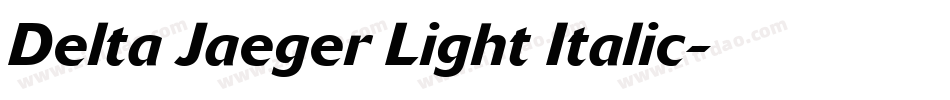 Delta Jaeger Light Italic字体转换